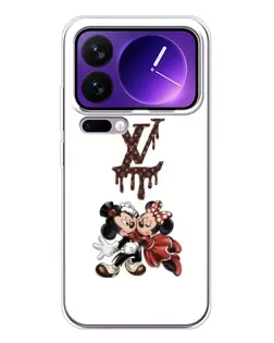 Чехол для Xiaomi 17 Pro Max с картинкой «LV и Микки Маус»