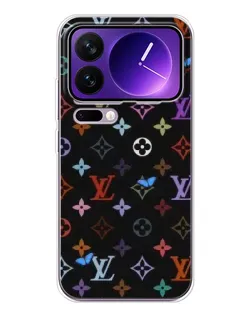 Чехол для Xiaomi 17 Pro Max с картинкой «Цветная монограмма LV»