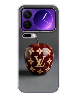 Чехол для Xiaomi 17 Pro Max с картинкой «Красное яблоко LV»