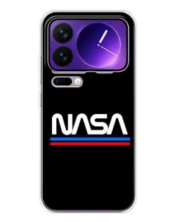 Чехол для Xiaomi 17 Pro Max с картинкой «NASA — классика Red Blue»