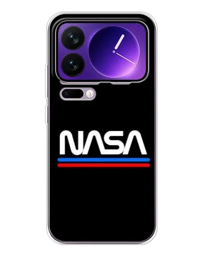 Чехол для Xiaomi 17 Pro Max с картинкой «NASA — классика Red Blue»