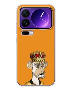 Чехол для Xiaomi 17 Pro Max с картинкой «Золотая обезьяна Bored Ape»