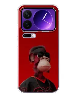 Чехол для Xiaomi 17 Pro Max с картинкой «Bored Ape в красном»