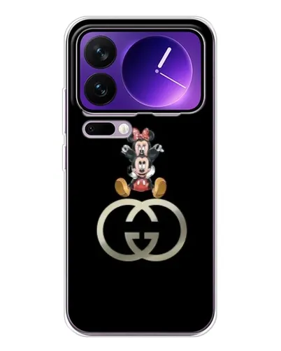 Чехол для Xiaomi 17 Pro Max с картинкой «Минни Маус на лого»