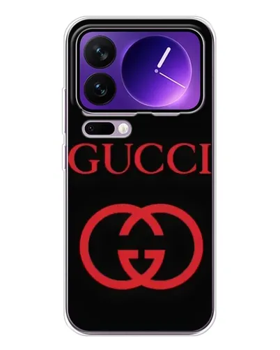 Чехол для Xiaomi 17 Pro Max с картинкой «Gucci — красный логотип»