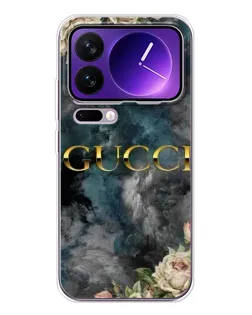 Чехол для Xiaomi 17 Pro Max с картинкой «Абстрактные цветы Gucci»