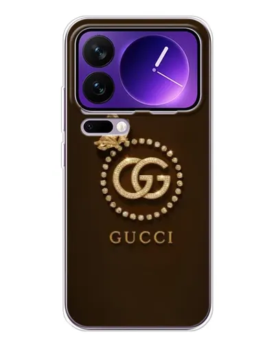 Чехол для Xiaomi 17 Pro Max с картинкой «Gucci — золотая бабочка»