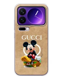 Чехол для Xiaomi 17 Pro Max с картинкой «Микки Маус Gucci — крафт»