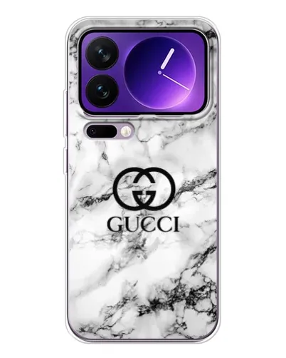 Чехол для Xiaomi 17 Pro Max с картинкой «Gucci — мраморный шик»