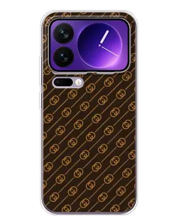 Чехол для Xiaomi 17 Pro Max с картинкой «Gucci — золотые диагонали»