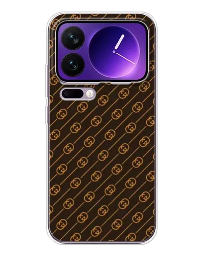 Чехол для Xiaomi 17 Pro Max с картинкой «Gucci — золотые диагонали»