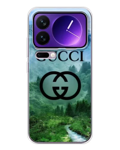Чехол для Xiaomi 17 Pro Max с картинкой «Gucci — горный пейзаж»