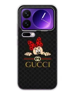 Чехол для Xiaomi 17 Pro Max с картинкой «Минни Маус Gucci — черный»
