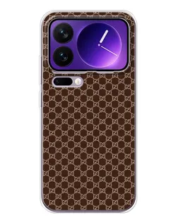 Чехол для Xiaomi 17 Pro Max с картинкой «Gucci — шоколадная сетка»