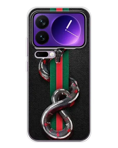 Чехол для Xiaomi 17 Pro Max с картинкой «Gucci — змея на полосе» Чехол для Xiaomi 17 Pro Max с картинкой «Gucci — змея на полосе»