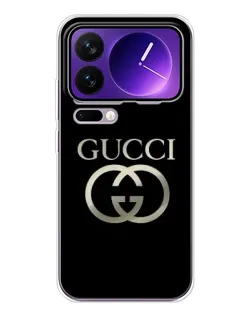 Чехол для Xiaomi 17 Pro Max с картинкой «Gucci — золото на черном»