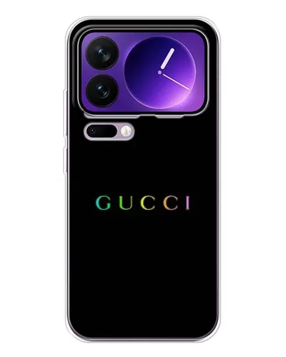 Чехол для Xiaomi 17 Pro Max с картинкой «Gucci — неоновый минимализм» Чехол для Xiaomi 17 Pro Max с картинкой «Gucci — неоновый минимализм»