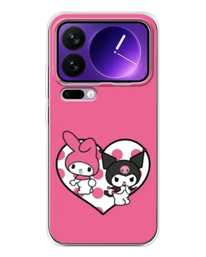 Чехол для Xiaomi 17 Pro Max с картинкой «Kuromi и My Melody»