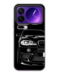 Чехол для Xiaomi 17 Pro Max с картинкой «Темный силуэт BMW»