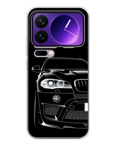Чехол для Xiaomi 17 Pro Max с картинкой «Темный силуэт BMW»