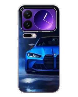 Чехол для Xiaomi 17 Pro Max с картинкой «Голубая BMW M4»
