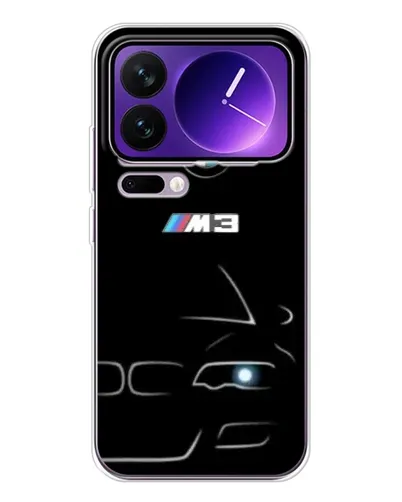 Чехол для Xiaomi 17 Pro Max с картинкой «Минималистичный принт BMW M3»