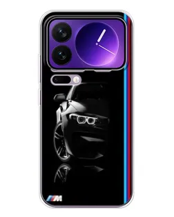 Чехол для Xiaomi 17 Pro Max с картинкой «Силуэт BMW в темноте»