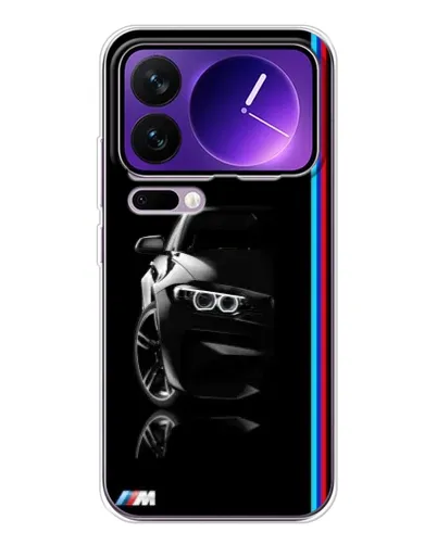 Чехол для Xiaomi 17 Pro Max с картинкой «Силуэт BMW в темноте»