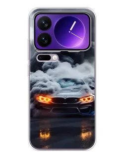 Чехол для Xiaomi 17 Pro Max с картинкой «BMW в дыму»