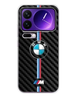 Чехол для Xiaomi 17 Pro Max с картинкой «Эмблема BMW и карбон»