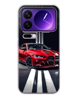 Чехол для Xiaomi 17 Pro Max с картинкой «Красная BMW на дороге»