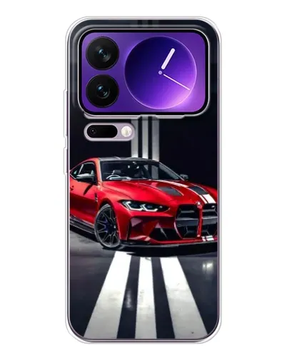 Чехол для Xiaomi 17 Pro Max с картинкой «Красная BMW на дороге»
