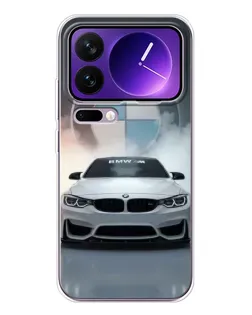 Чехол для Xiaomi 17 Pro Max с картинкой «BMW в белом дыму»