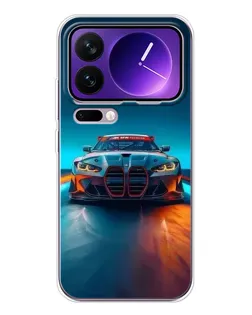 Чехол для Xiaomi 17 Pro Max с картинкой «BMW — огни неона»