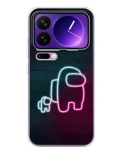 Чехол для Xiaomi 17 Pro Max с картинкой «Among Us неон-арт»