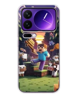 Чехол для Xiaomi 17 Pro Max с картинкой «Стив на ферме»