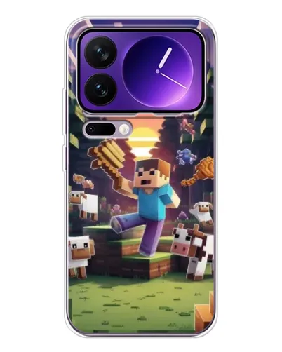 Чехол для Xiaomi 17 Pro Max с картинкой «Стив на ферме» Чехол для Xiaomi 17 Pro Max с картинкой «Стив на ферме»