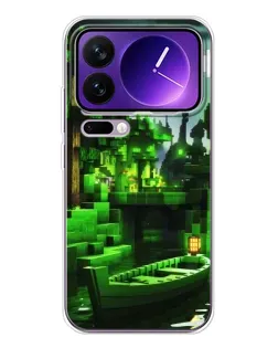 Чехол для Xiaomi 17 Pro Max с картинкой «Minecraft лесной пейзаж»