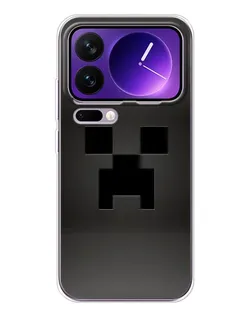 Чехол для Xiaomi 17 Pro Max с картинкой «Черный крипер градиент»