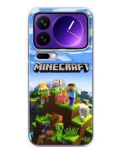 Чехол для Xiaomi 17 Pro Max с картинкой «Minecraft классический мир»