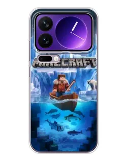 Чехол для Xiaomi 17 Pro Max с картинкой «Minecraft ледяной мир»