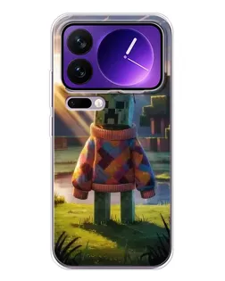 Чехол для Xiaomi 17 Pro Max с картинкой «Крипер в свитере»