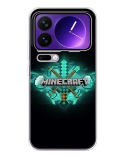 Чехол для Xiaomi 17 Pro Max с картинкой «Minecraft Diamond лого»