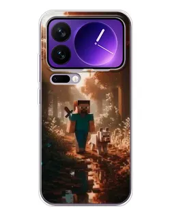 Чехол для Xiaomi 17 Pro Max с картинкой «Стив в лесу»