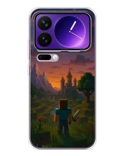 Чехол для Xiaomi 17 Pro Max с картинкой «Стив у башни» Чехол для Xiaomi 17 Pro Max с картинкой «Стив у башни»
