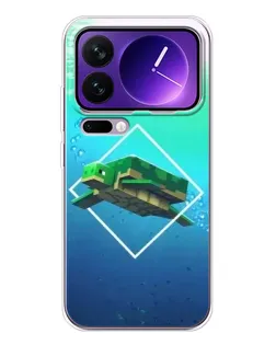 Чохол для Xiaomi 17 Pro Max з картинкою «Черепаха Minecraft»