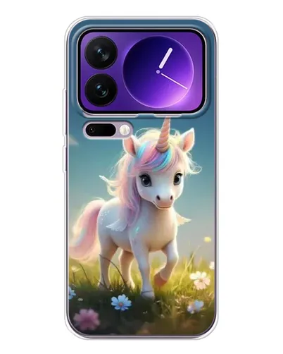 Чехол для Xiaomi 17 Pro Max с картинкой «Единорог на поляне»