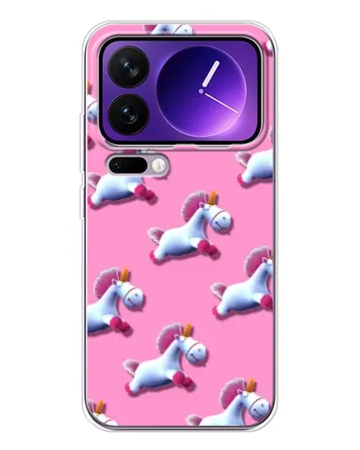 Чехол для Xiaomi 17 Pro Max с картинкой «Единороги на розовом»