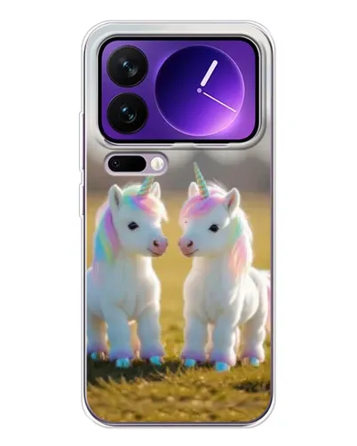 Чехол для Xiaomi 17 Pro Max с картинкой «Пара единорогов»