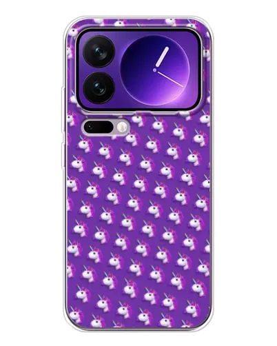 Чехол для Xiaomi 17 Pro Max с картинкой «Единороги на фиолетовом»